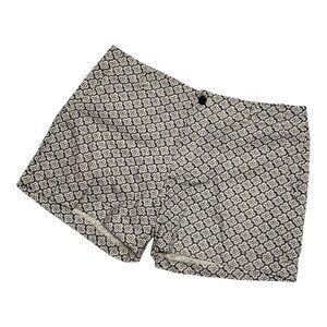 Banana Republic Hampton Fit Shorts Sz 10 Chambray Pattern Rolled Cuff Mid Rise